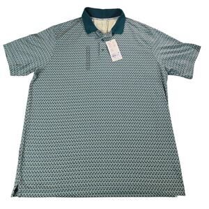 Walter Hagen Clubhouse 19th Hole Polo Shirt Men’s XL Green Pattern NWT